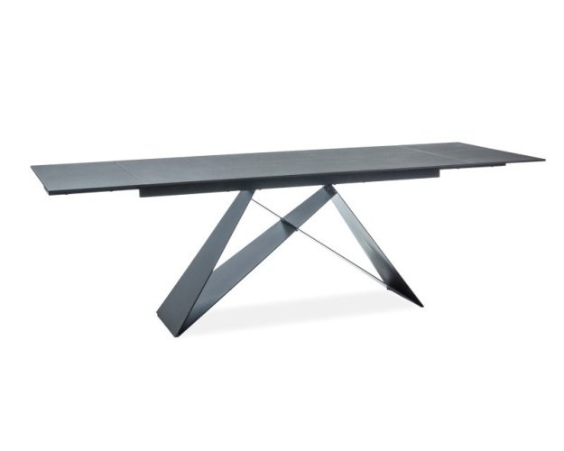 Stalas WES I juodas matinio paviršiaus 160–240 x 90 cm