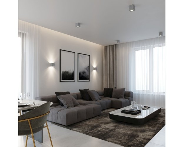Sieninis šviestuvas QUAD concrete