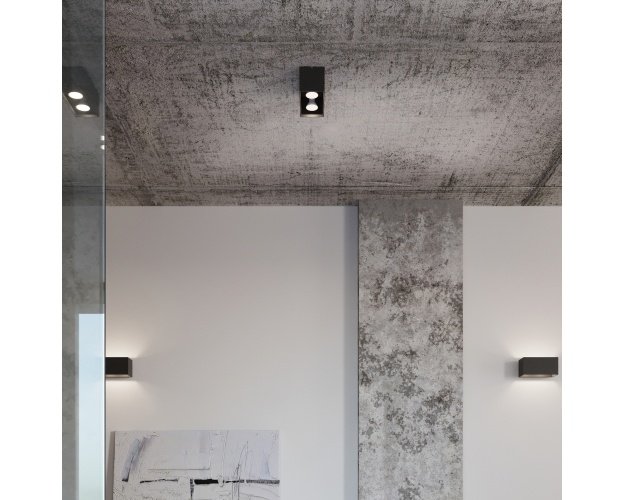 Sieninis šviestuvas QUAD MAXI pilkas