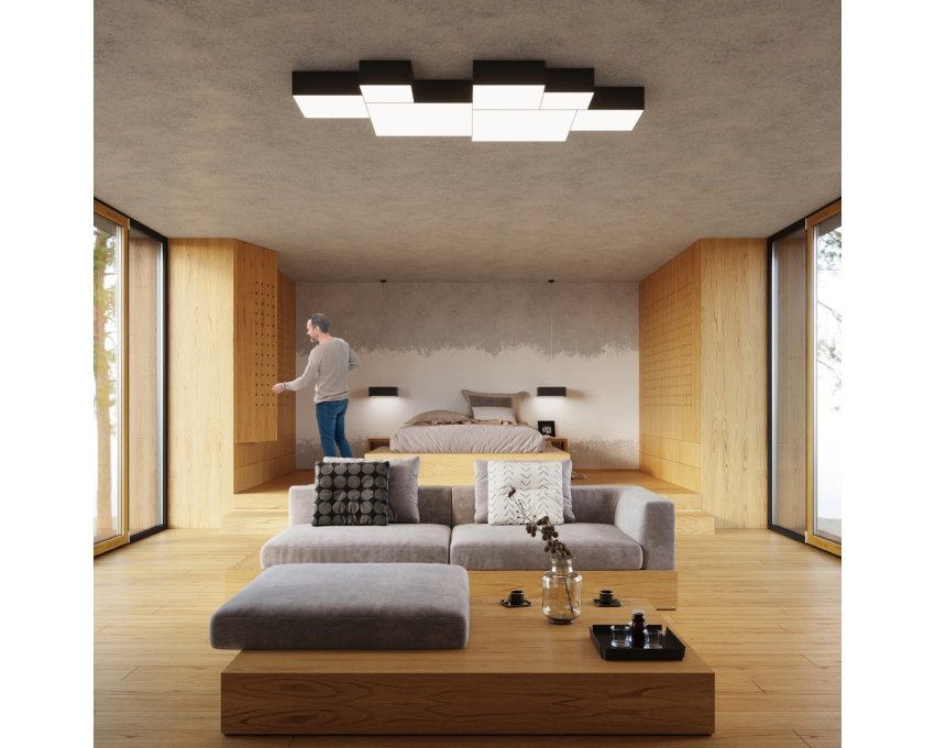 Lubinis šviestuvas HORUS 45 juodas