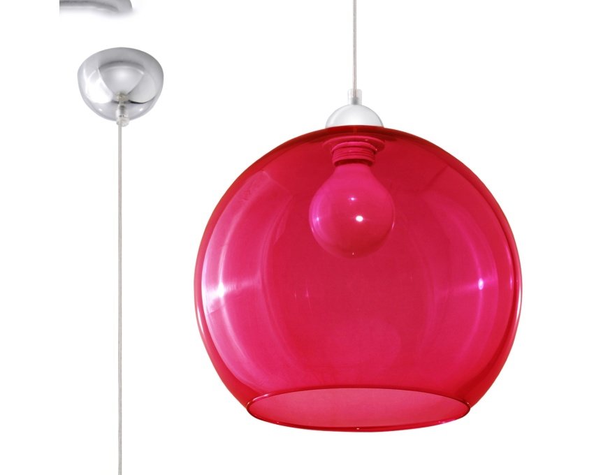 Pakabinamas šviestuvas BALL raudonas