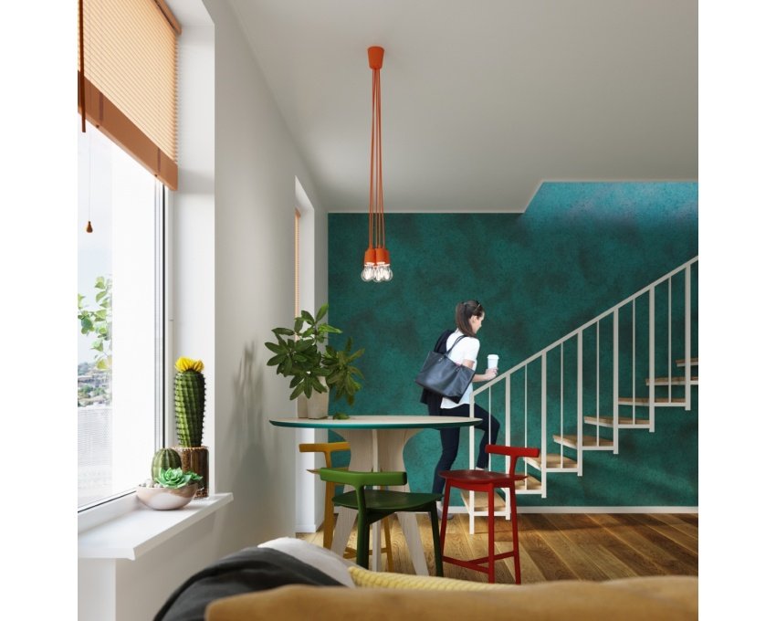 Pakabinamas šviestuvas DIEGO 5 oranžinis