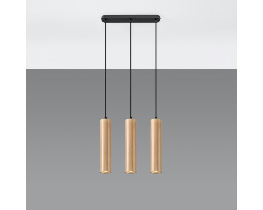 Pakabinamas šviestuvas LINO 3 wood