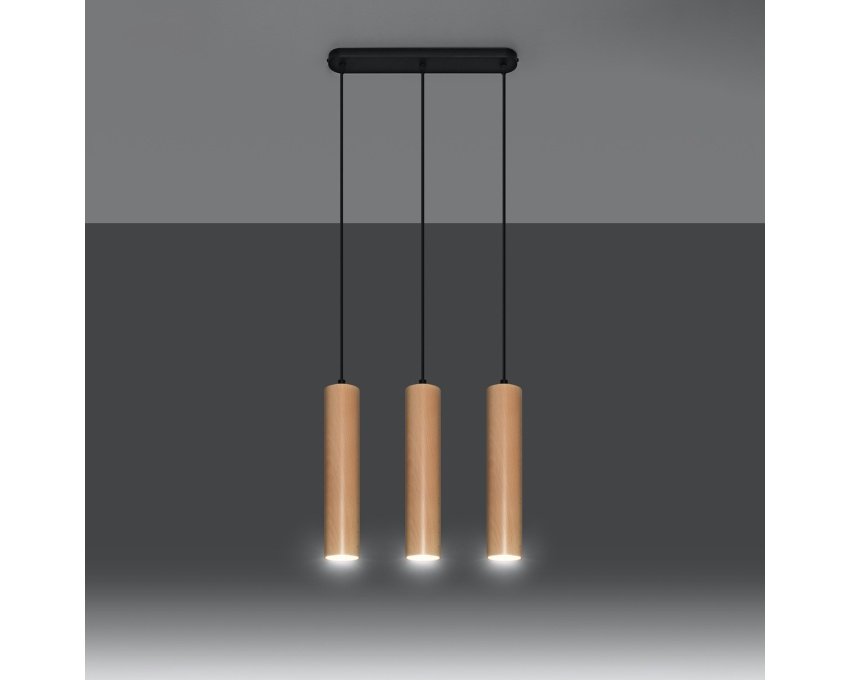 Pakabinamas šviestuvas LINO 3 wood
