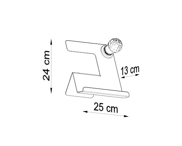Stalo lempa INCLINE balta