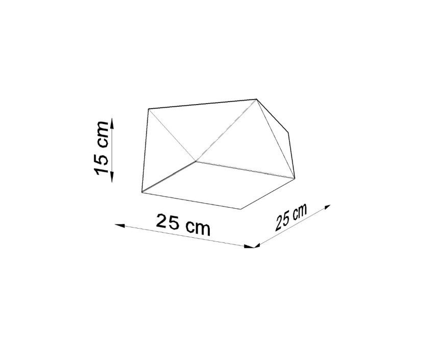 Lubinis šviestuvas HEXA 25 sidabrinis
