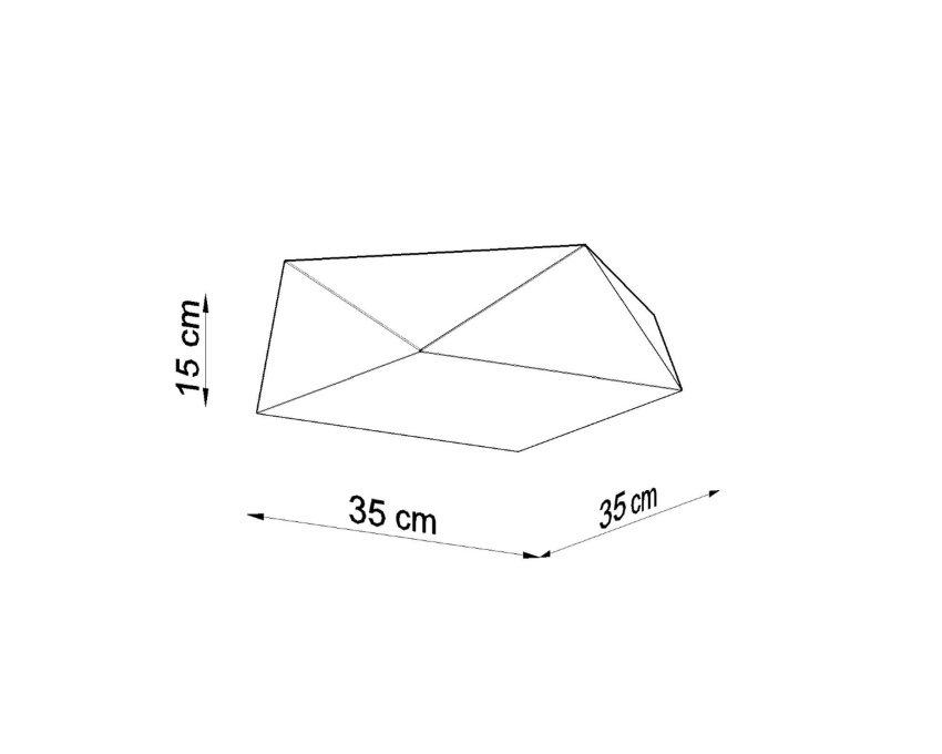 Lubinis šviestuvas HEXA 35 baltas