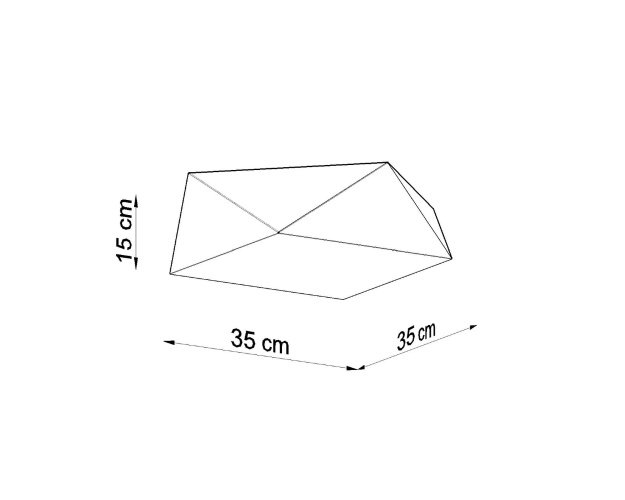 Lubinis šviestuvas HEXA 35 baltas