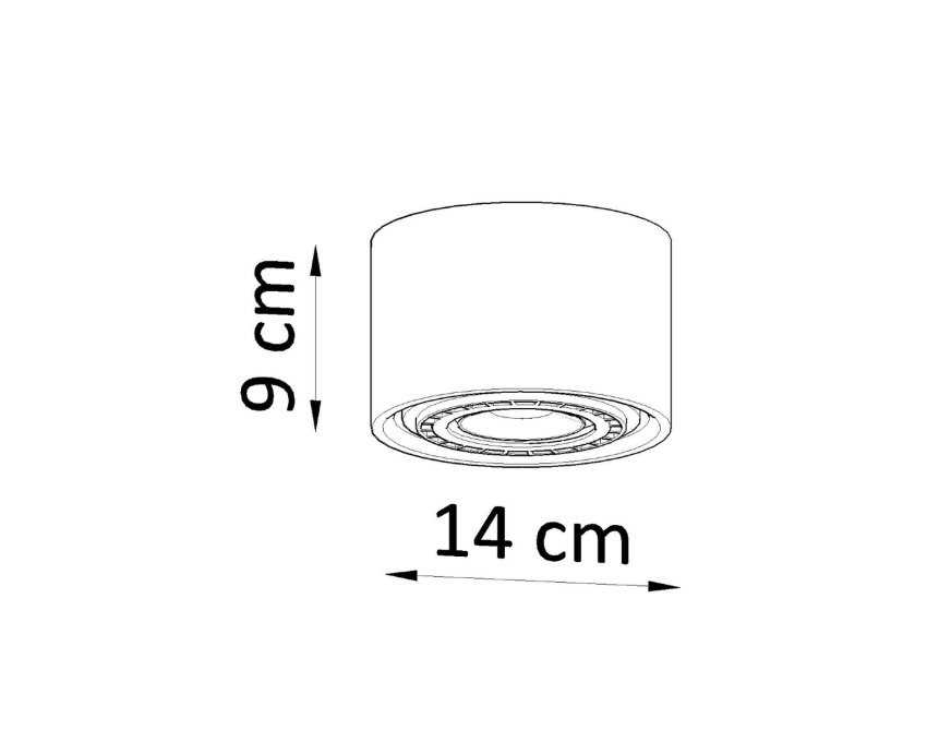 Lubinis šviestuvas BASIC 1 betonas