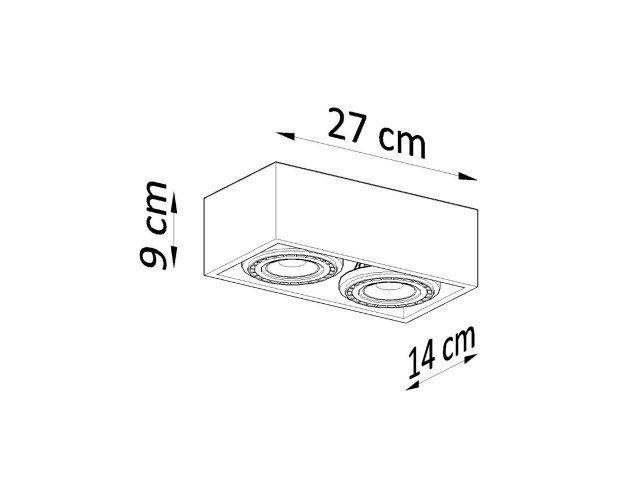 Lubinis šviestuvas QUATRO 2 concrete