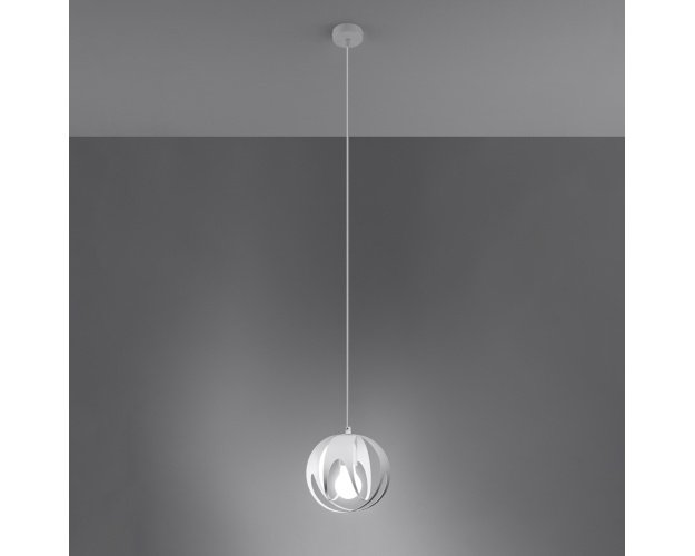 Pakabinamas šviestuvas TULOS 1 baltas
