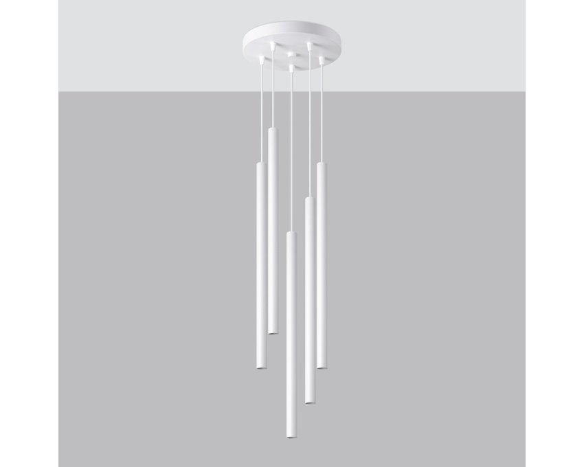 Pakabinamas šviestuvas PASTELO 5P baltas