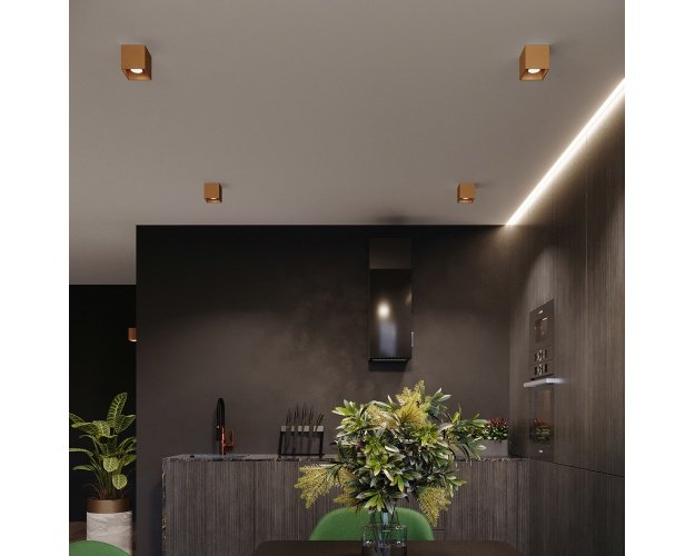 Lubinis šviestuvas QUAD 1 auksinis