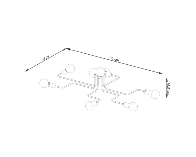 Šviestuvas VECTOR 6 baltas