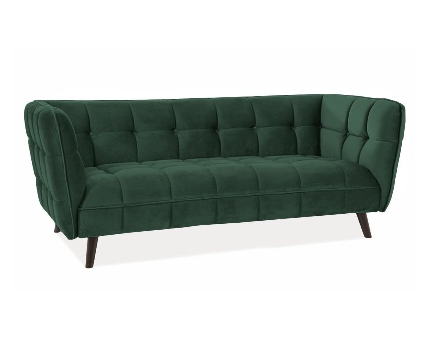 Sofa CAST3 Aksomas, Žalia 78 / Vengė