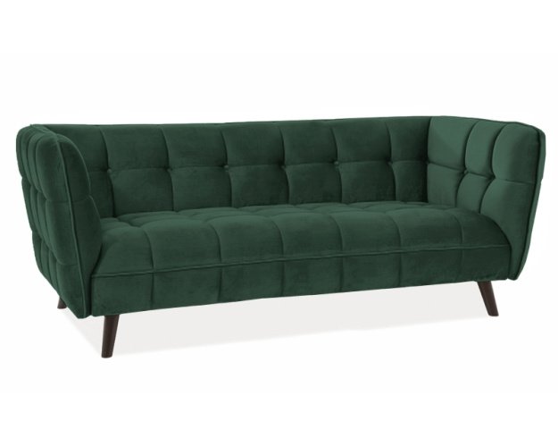 Sofa CAST3 Aksomas, Žalia 78 / Vengė 2