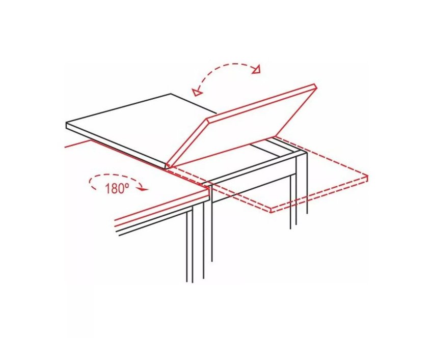 Stalas FL ąžuolas/juoda – ištraukiamas 80–160 × 80 cm