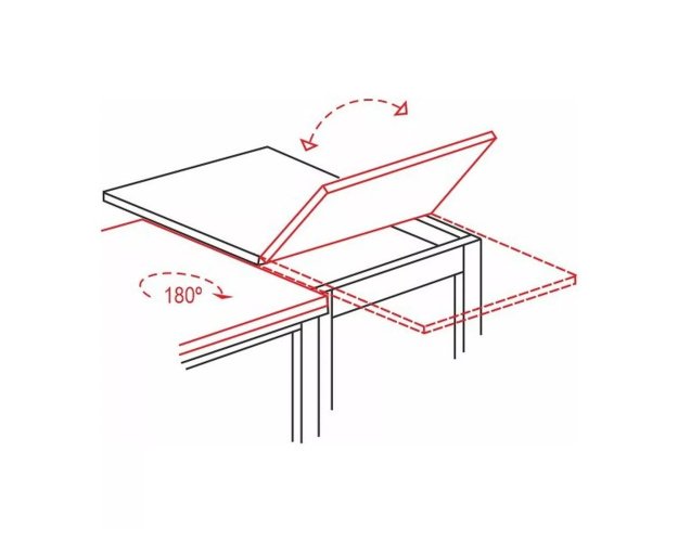 Stalas FL ąžuolas/juoda – ištraukiamas 80–160 × 80 cm