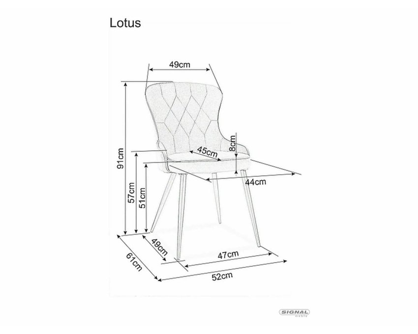 Kėdė LOT Aksomas, Juoda/Smėlio 28