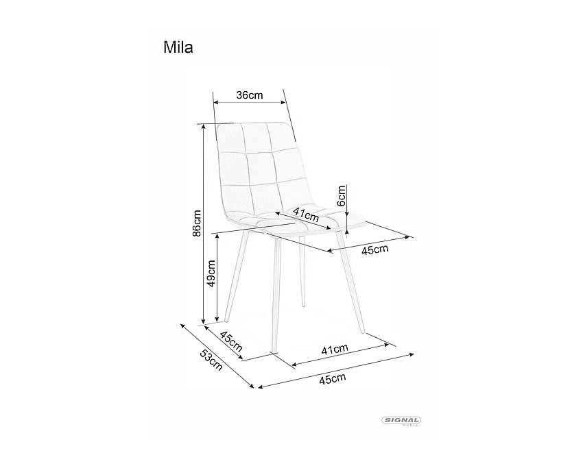 Kėdė MI Aksomas, Juoda/Smėlio 28
