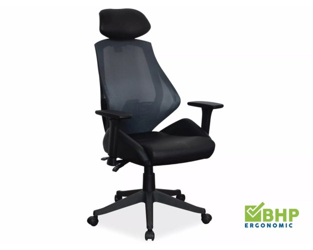 Kėdė su ratukais K406 Juoda 2