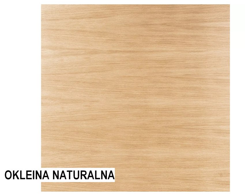Kvadratinis stalas 70x70 cm – natūrali faneruotė, ąžuolas/juoda
