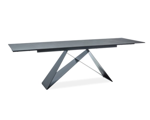 Stalas WES I juodas matinio paviršiaus 160–240 x 90 cm 2