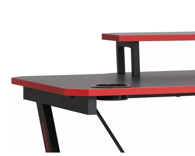 Darbo stalas su laminuotu stalviršiu ir laikikliais – juodas, 88 cm