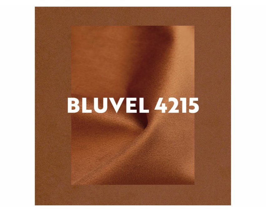 Aksominis fotelis „Bluvel 4215“ — cinamonas, wenge mediena