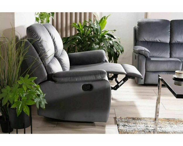 Išskleidžiama 2 vietų aksominė sofa | Metalinis rėmas, pilka/juoda