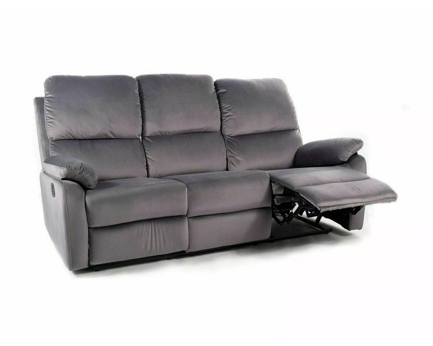 3 vietų išskleidžiama sofa su miego funkcija | Aksomas, pilka