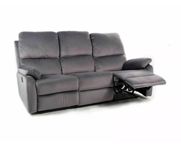 3 vietų išskleidžiama sofa su miego funkcija | Aksomas, pilka