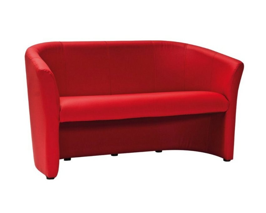 Trivietė raudona eko odos sofa – minkšti baldai | 160 cm