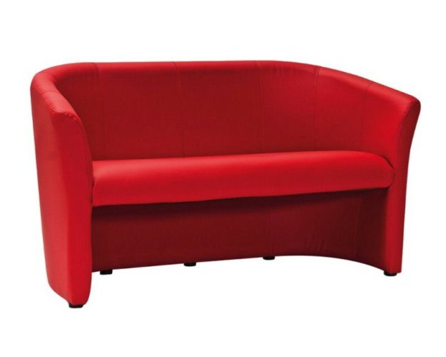 Trivietė raudona eko odos sofa – minkšti baldai | 160 cm