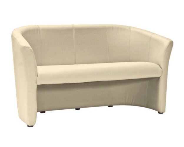 Trivietė eko odos sofa (kreminė) – Minkšti baldai