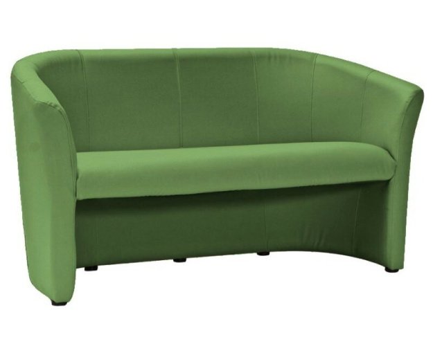 Trivietė žalia sofa iš eko odos | Minkšti baldai