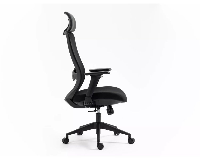 Ergonomiškas pasukamas biuro fotelis su galvos ir juosmens atrama