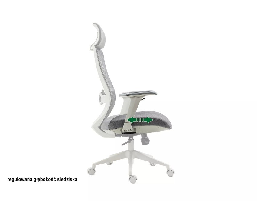 Ergonomiškas pasukamas biuro krėslas – pilkas, 136 kg apkrova