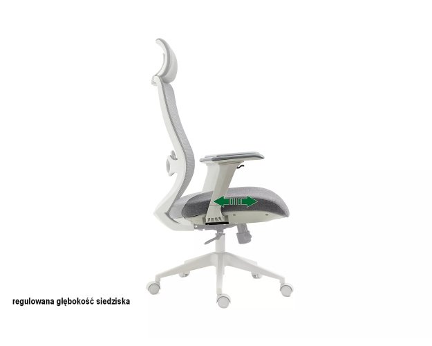 Ergonomiškas pasukamas biuro krėslas – pilkas, 136 kg apkrova