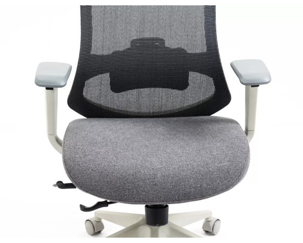 Ergonomiškas pasukamas biuro krėslas – pilkas, 136 kg apkrova