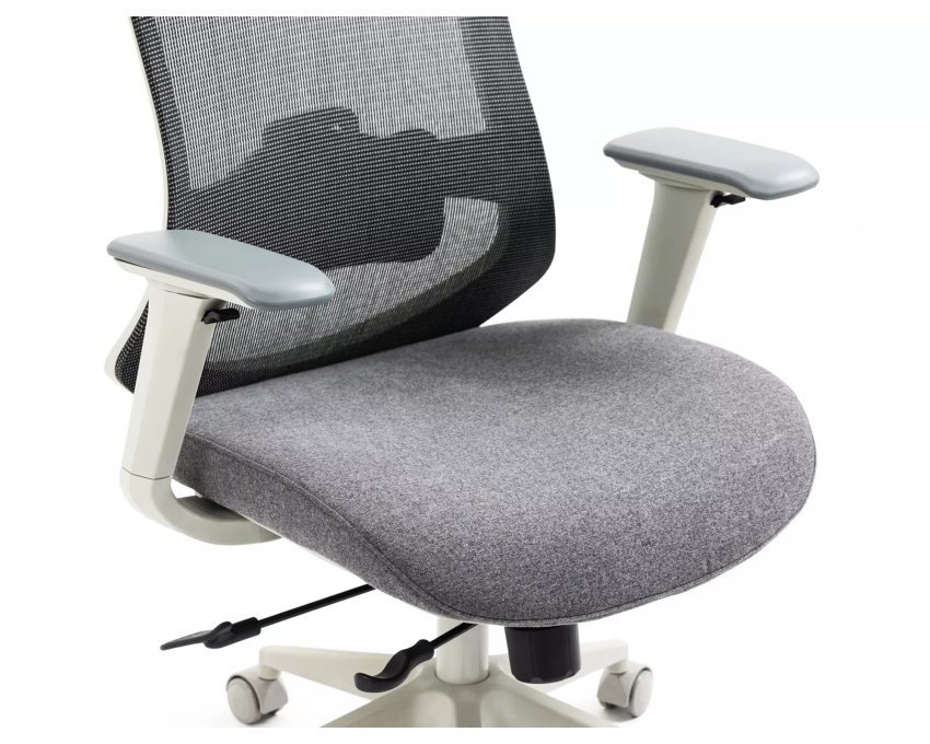Ergonomiškas pasukamas biuro krėslas – pilkas, 136 kg apkrova