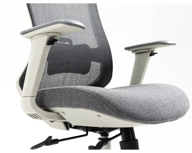 Ergonomiškas pasukamas biuro krėslas – pilkas, 136 kg apkrova