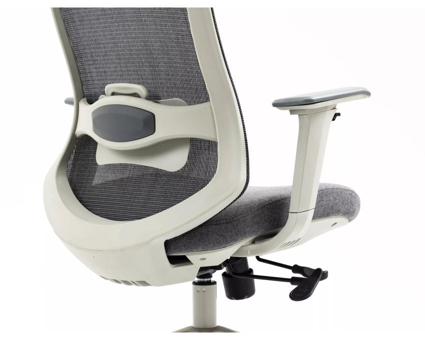 Ergonomiškas pasukamas biuro krėslas – pilkas, 136 kg apkrova