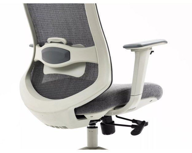 Ergonomiškas pasukamas biuro krėslas – pilkas, 136 kg apkrova