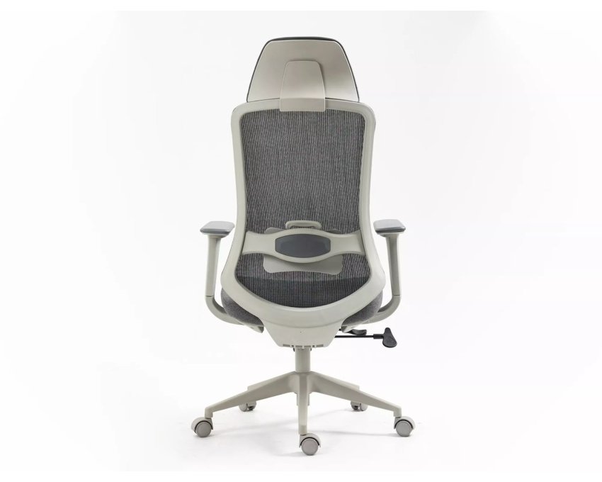 Ergonomiškas pasukamas biuro krėslas – pilkas, 136 kg apkrova