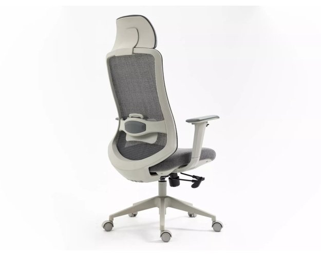 Ergonomiškas pasukamas biuro krėslas – pilkas, 136 kg apkrova
