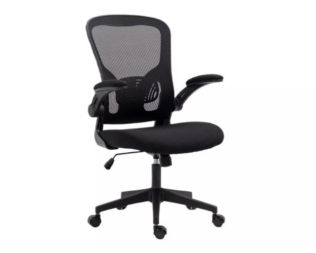 Darbo kėdė iš audinio ir tinklelio su TILT mechanizmu ir porankiais