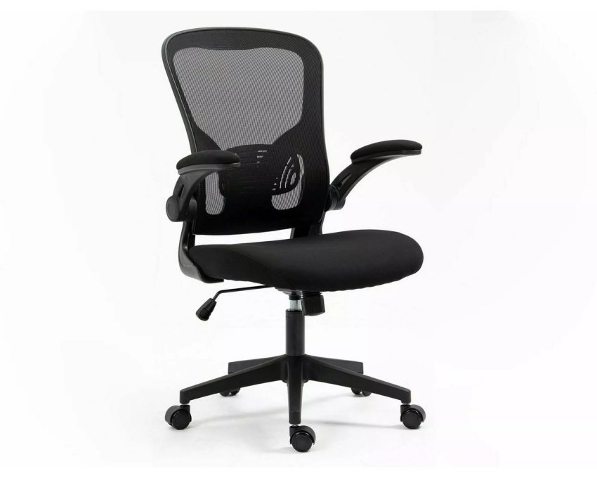 Darbo kėdė iš audinio ir tinklelio su TILT mechanizmu ir porankiais