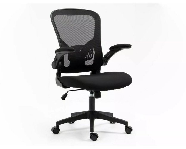 Darbo kėdė iš audinio ir tinklelio su TILT mechanizmu ir porankiais