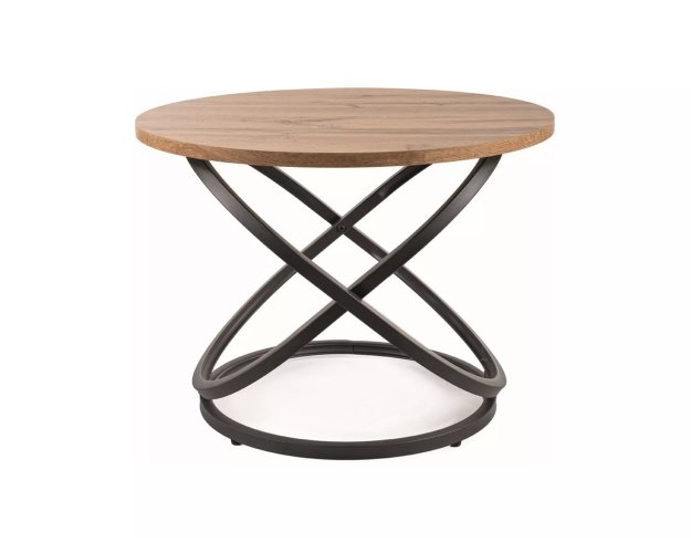 Žurnalinis staliukas MDF su faneruote — artisan ąžuolas/juoda
